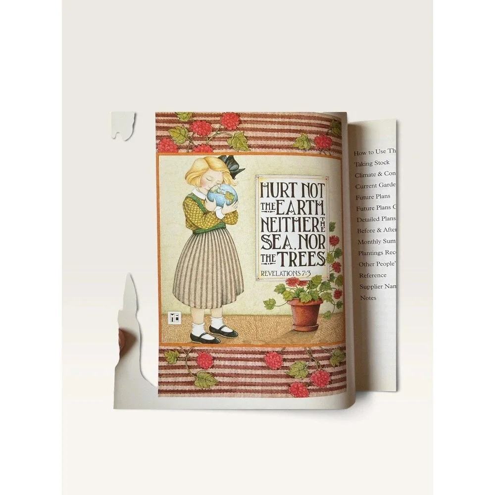 Vintage 1994 Mary Engelbreit Gardeners Journal Illustrated Notebook